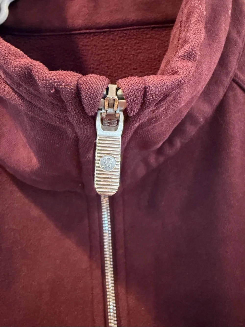 Lululemon Set of 2-Burgundy Half-Zip Jacket with Light Heather Grey Long Sweater